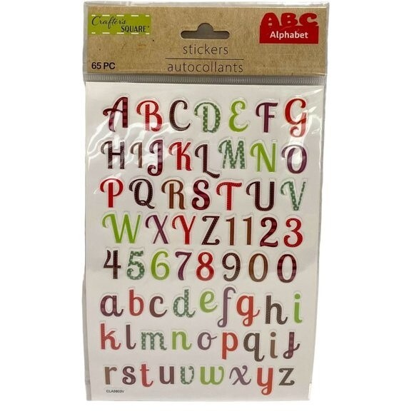 Crafters Square 65pc Fall-Themed Alphabet Stickers - Picture 1 of 2